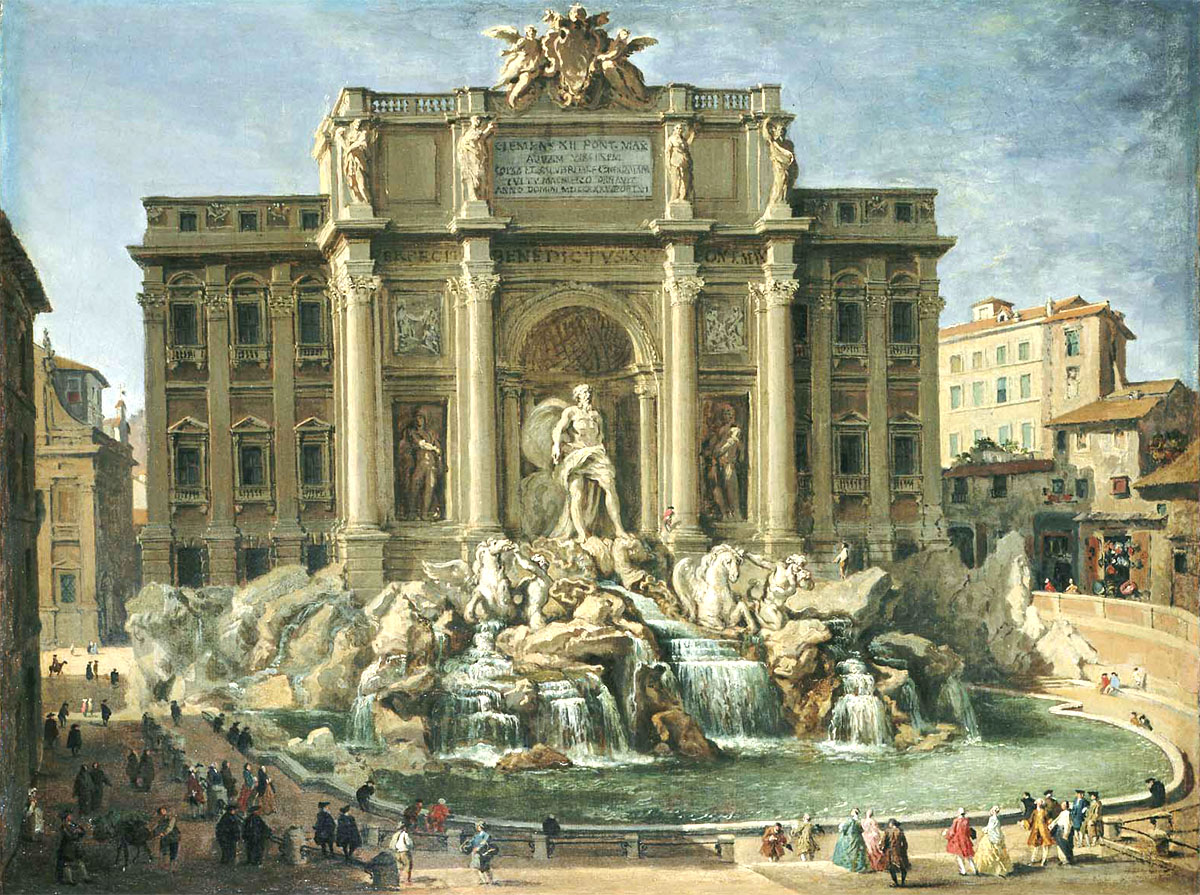 Giovanni Paolo Pannini,Fontaine de Trévi ( ?, avant 1765, date indéterminée)